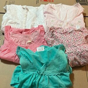 5 soft polyester/cotton nightgowns